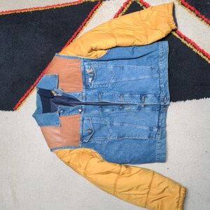 Vintage Hugo Boss puffer with removable Jean vest - size L